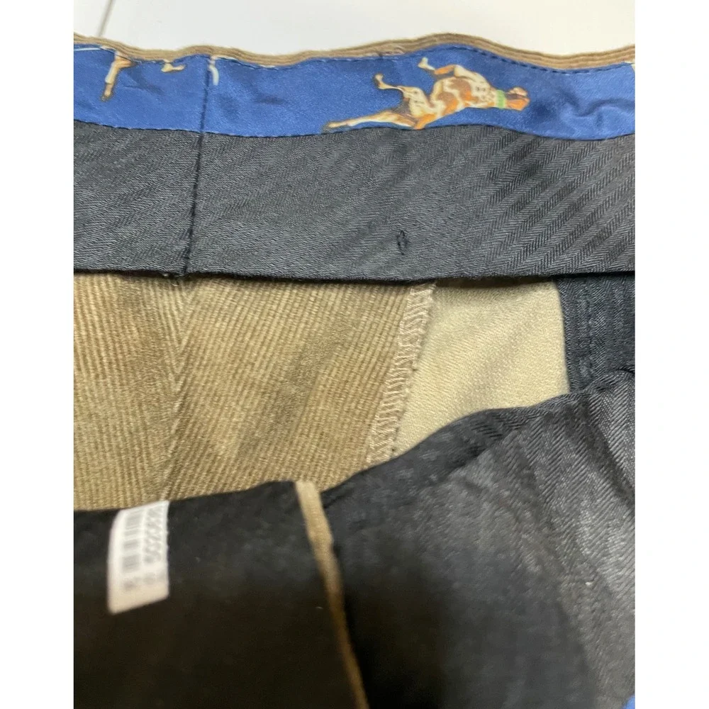 Lauren Ralph Lauren Mens Corduroy Pants Olive Brown Stretch‎ Straight 40W x 30L